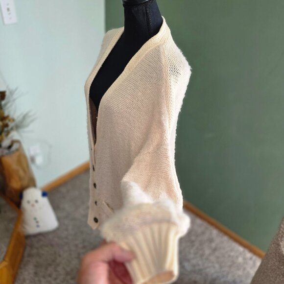 Free People Snow Drop Cardigan – Ivory/Pink – Size XS - Picture 2 of 5